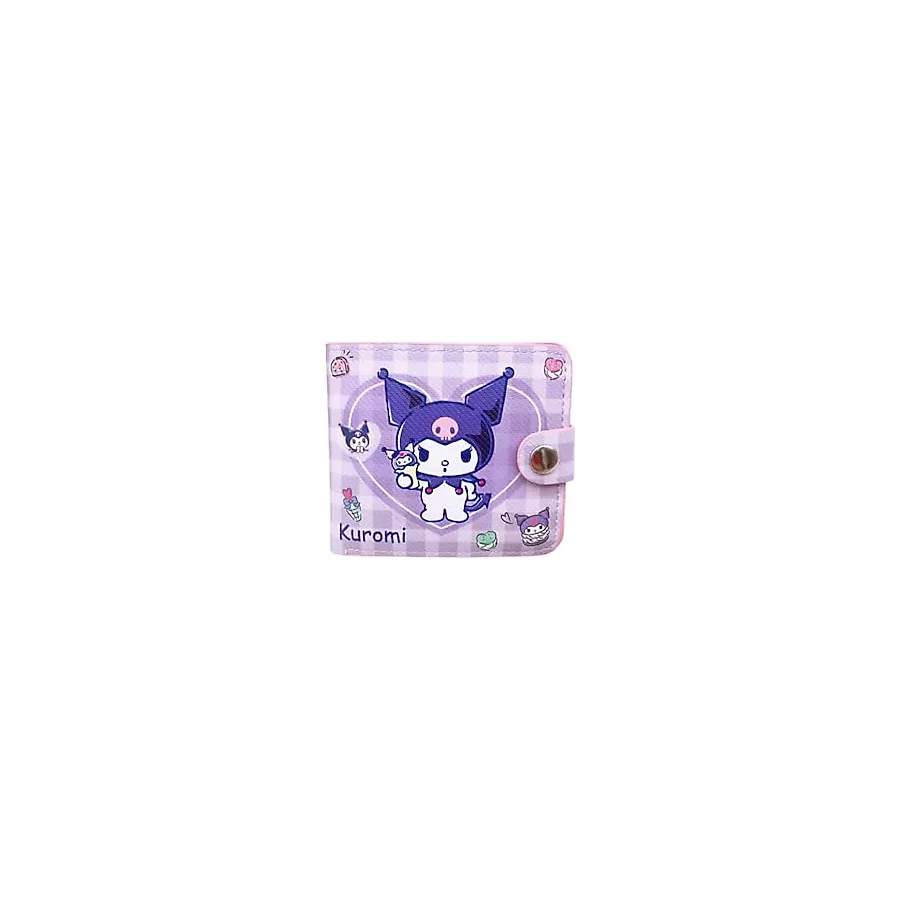 Kuromi Kawaii Mor Şirin Kız Çocuk Cüzdan