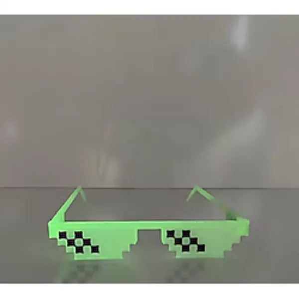 Kurt 3D Thug Life Gözlük Parti Gözlüğü Karanlıkta Parlayan Dikkat Çekici Glow Özellikli ( Video Lu Ürün )