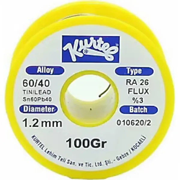Kurtel 100Gr 1,2Mm Sn60/Pb40 Lehim Teli