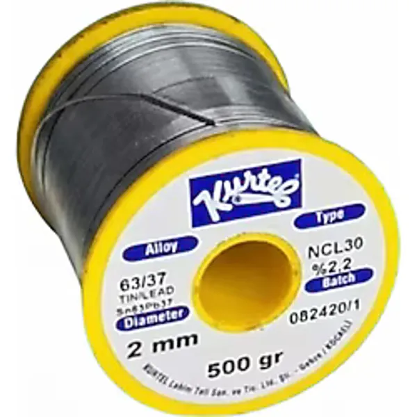 Kurtel SN63/PB37 NCL30 (No Clean) Lehim Teli (500 Gr. Makara) 2 mm
