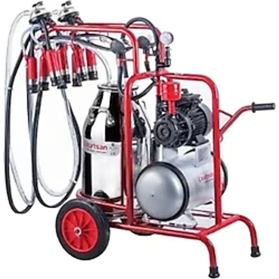 Kurtsan KM04096 Çift Sağım Tek Güğüm Yağlı Pompa Paslanmaz Çelik 40 lt Süt Sağma Makinesi