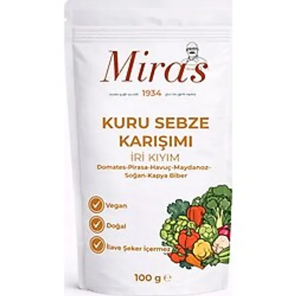 Kuru Sebze Karışımı İri Kıyım - 100 g - Doğal Sebze Tozu