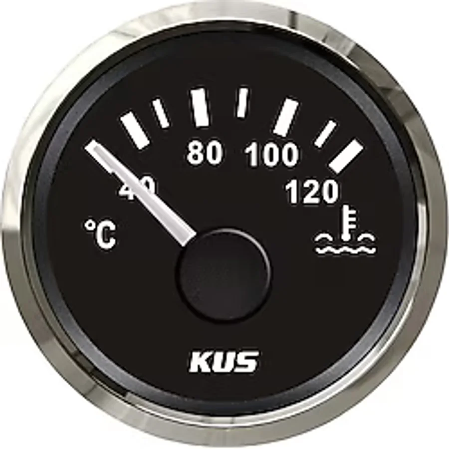 Kus Hararet Göstergesi Siyah 12-24V 52 mm