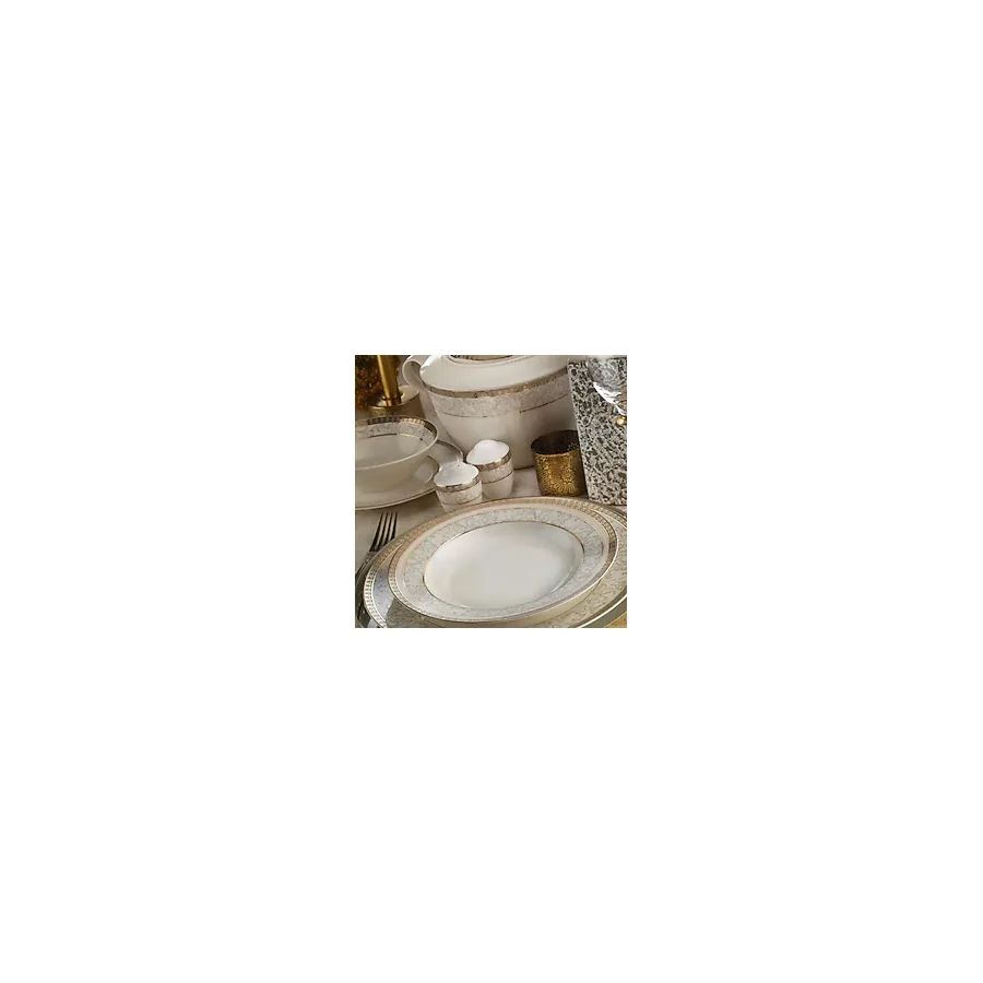 Kütahya Porselen Bone Kalipso 10511 62 Parça 12 Kişilik Yemek Takımı