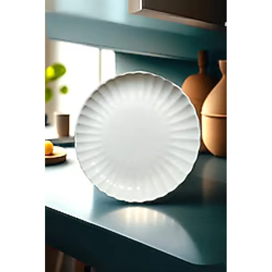 Kütahya Porselen Bone Luz 21 cm 6'lı Pasta Tabağı