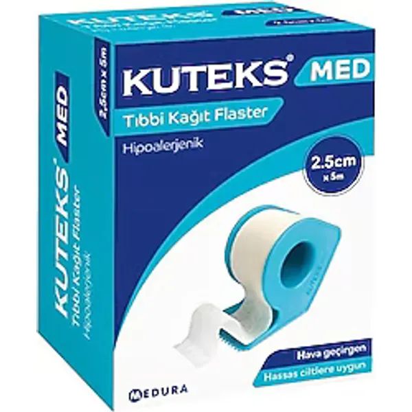 Kuteks Med 2.5cm x 5m Kağıt Flaster