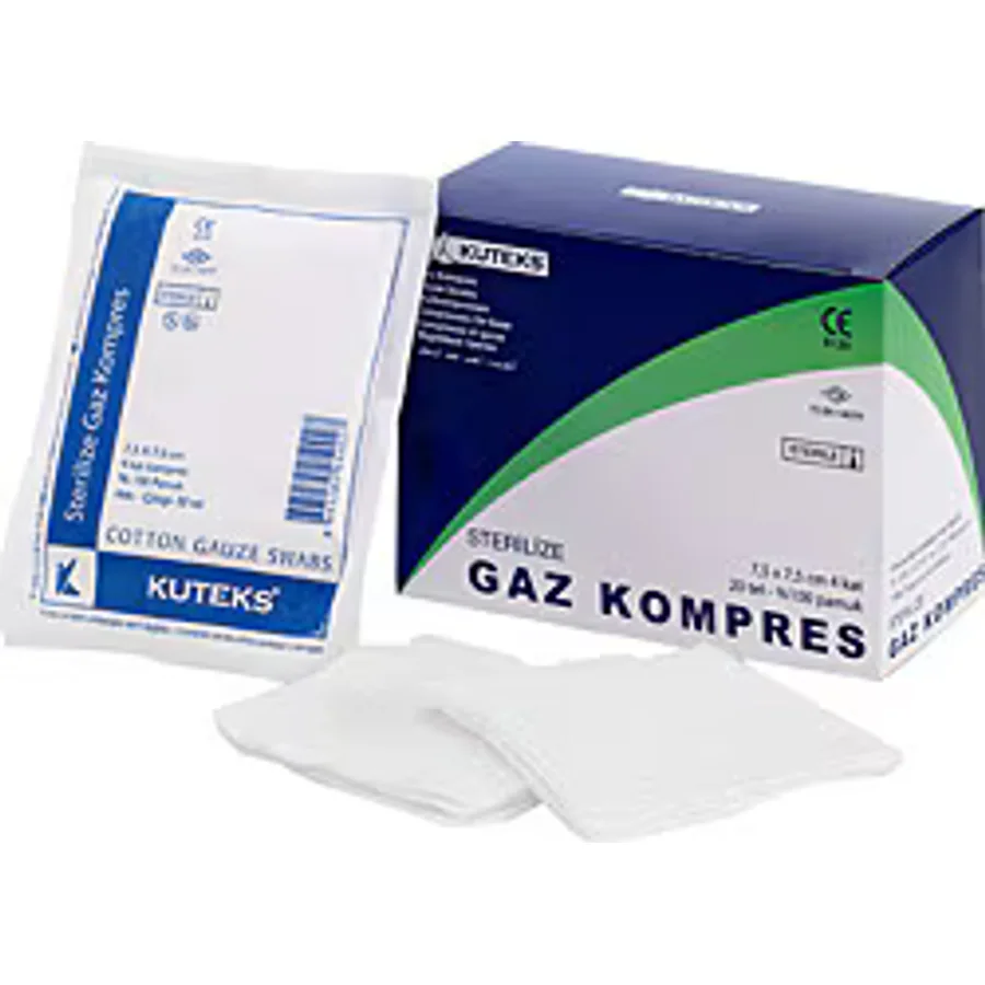 Kuteks Steril Gaz Kompres 4 Kat 7,5cm x 7,5cm 25'li