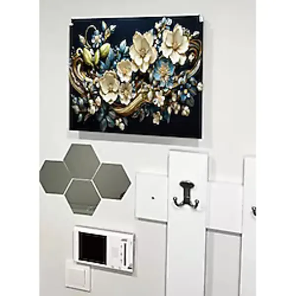 kutuTR Dekoratif Sigorta Kutusu Kapağı 39x32 cm Açılır Kapaklı Elektrik Panosu Gizleme Paneli SS018