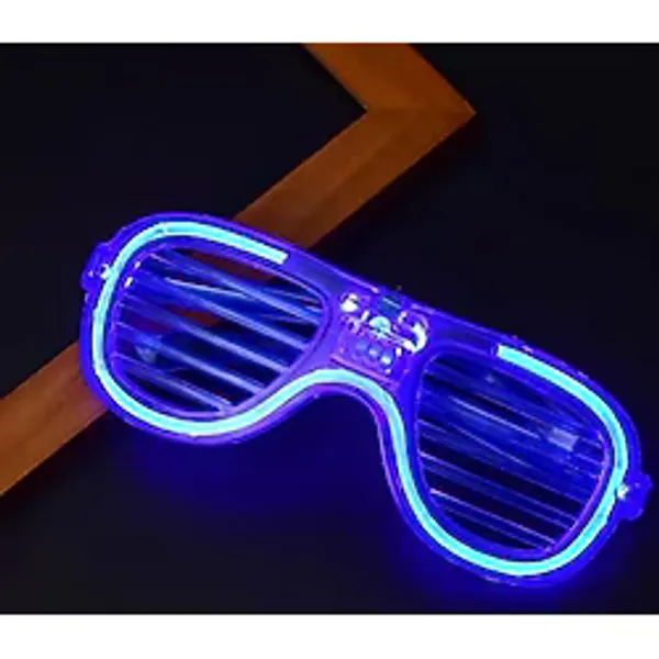 Kuzey Oyuncak Christmas Blue Led Light Party Glasses Mavi Led Işikli Gözlük Yilbaşi Parti Gözlüğü Panjur Gözlük