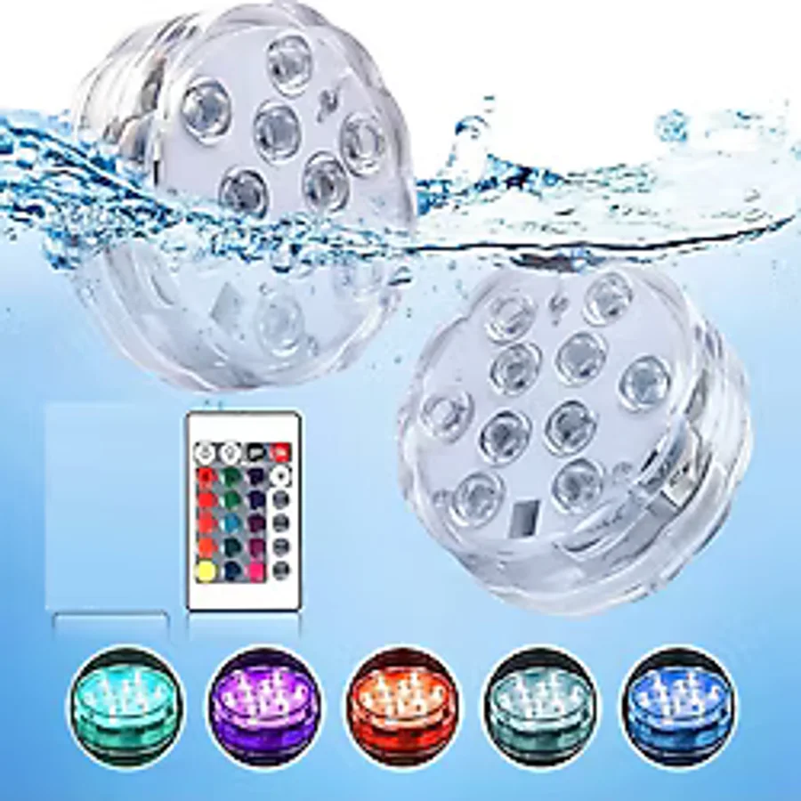 Kuzey Vip Havuz Işığı Rgb Submersible Led Light Ip68 16 Colors Su Geçirmez Rgb Kumandalı Renkli Led Işık