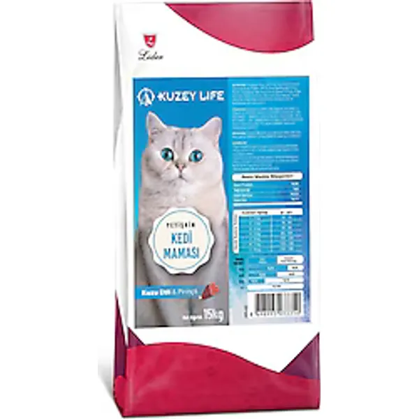 Kuzeylife Kuzu Etli ve Pirinçli 15 kg Yetişkin Kedi Maması