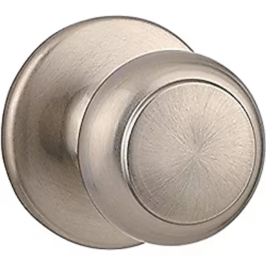 Kwikset 92001-571 Kapı Tokmağı Geleneksel Yuvarlak Şekilli Saten Nikel İçinde Ev Koridor veya Dolap Geçişi için