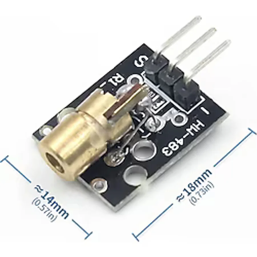KY-008 Nokta Lazer Diyot Modül 3V 5V 650nm Kırmızı Pointer Lazer