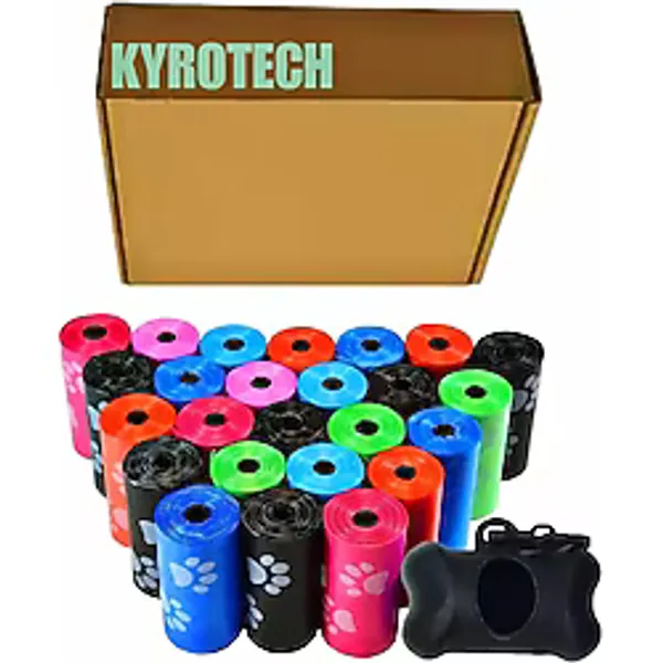Kyrotech 12 Rulo Köpek Kaka Poşeti, Taşıma Çantası Hediyeli, Kaka poşeti çantası, kaka torbası, Köpek Dışkı Poşeti, Kaka Poşeti Kabı, Köpek Kaka Poşeti Seti, 180 parça poşet içerir