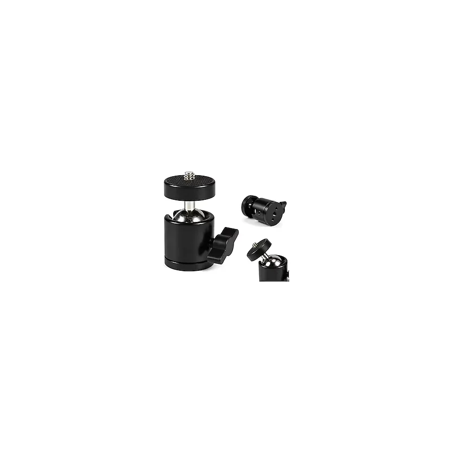Kyrotech 360° Döner Mafsallı Vida Adaptörü - 1/4" Bağlantı Uyumlu Tripod ve Monopod Aksesuarı, Kamera, Akıllı Telefon, GoPro, Mikrofon, LED Işık, Video Monitör ile Uyumlu Montaj Parçası