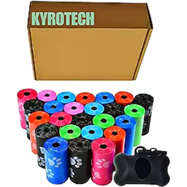 Kyrotech 8 Rulo Köpek Kaka Poşeti, Taşıma Çantası Hediyeli, Kaka poşeti çantası, kaka torbası, Köpek Dışkı Poşeti, Kaka Poşeti Kabı, Köpek Kaka Poşeti Seti, 120 parça poşet içerir