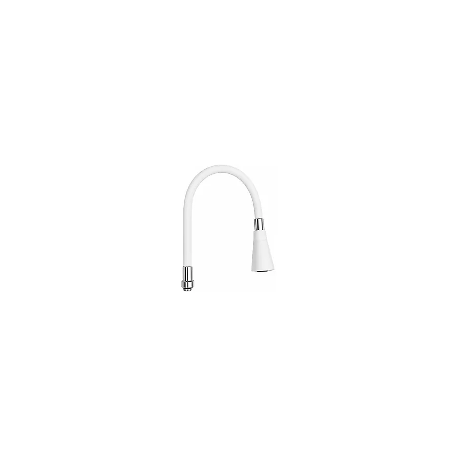 Kyrotech Esnek Silikon Musluk Başlığı - Kıvrılabilir ve Oynar Başlıklı, Beyaz Renkli Musluk Uzatma Aparatı Mutfak ve Banyo Bataryaları İçin Ayarlanabilir Su Yönlendirici 52 CM