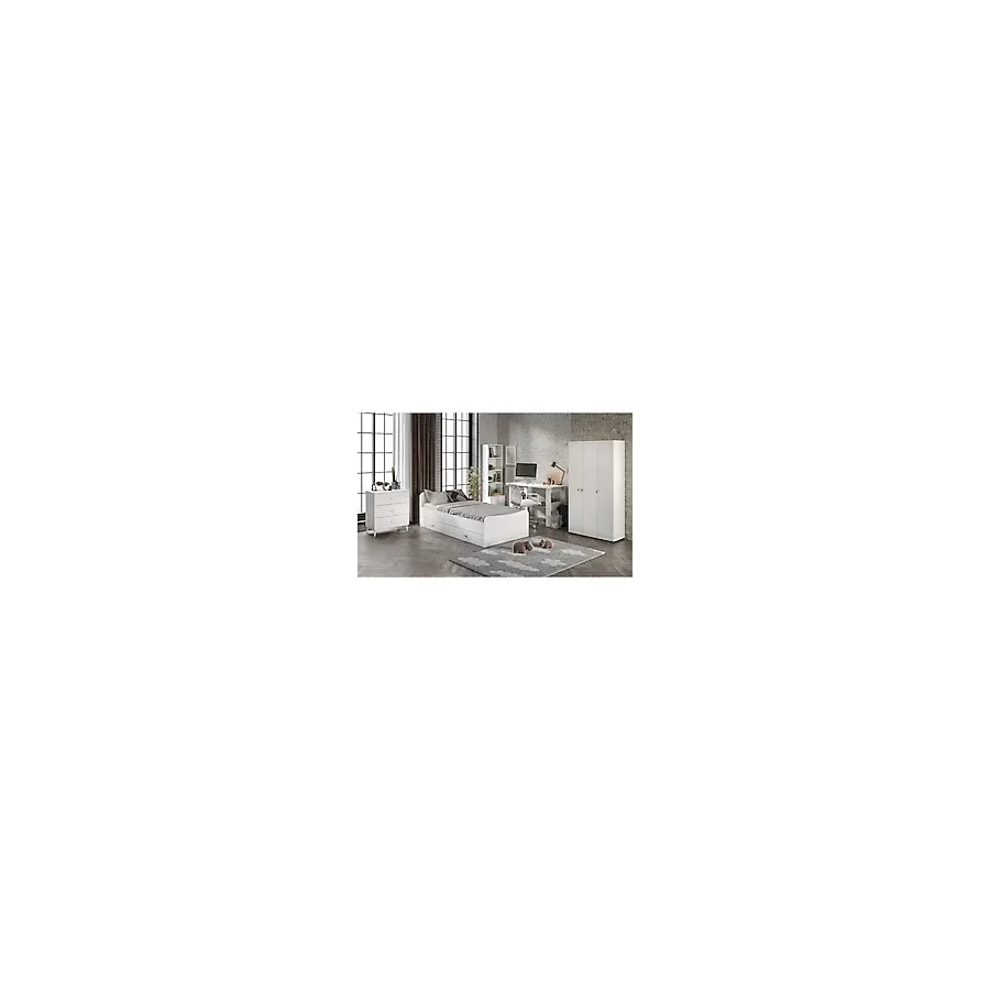KZNMOB HOME Selen Çocuk Odası Takımı Beyaz - 5 Parçalı Tamamı 1. Kalite Mdf