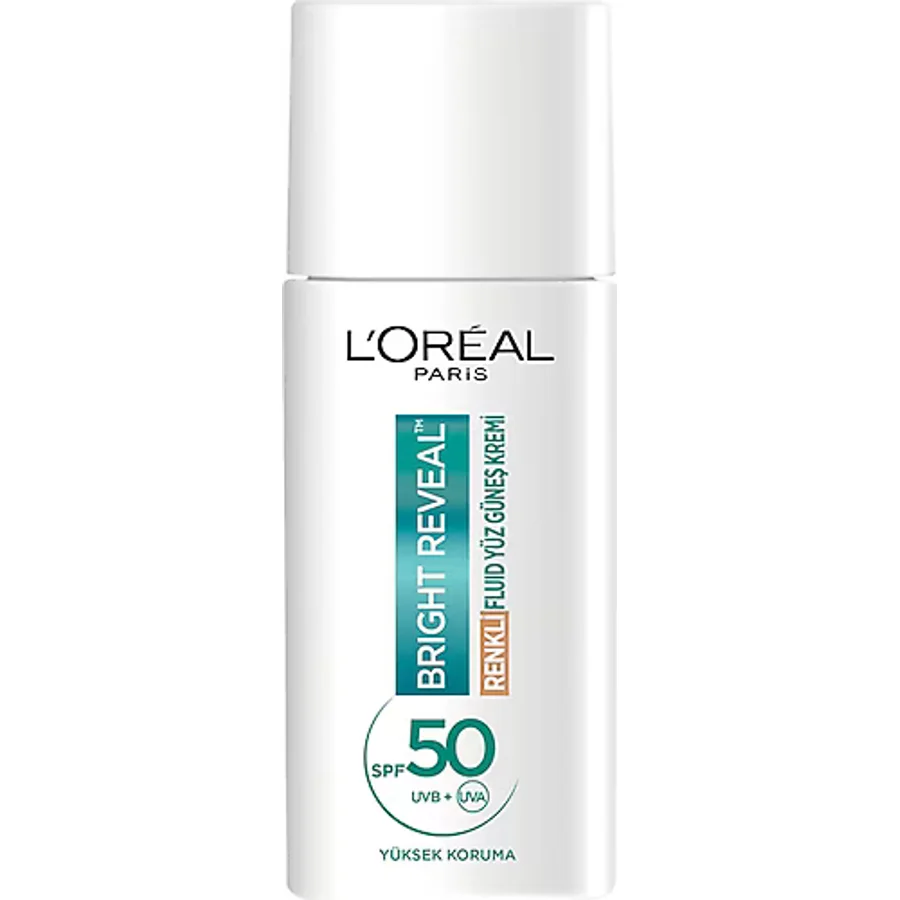 L'Oreal Paris Bright Reveal Koyu Leke Karşıtı Medium 50 ml 50 Faktör Renkli Güneş Kremi