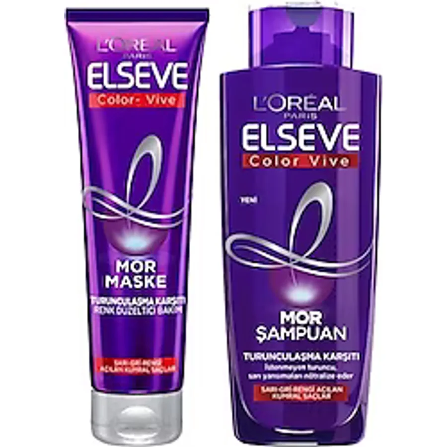 L'Oreal Paris Elseve Turunculaşma Karşıtı 200 ml Mor Şampuan ve 150 ml Saç Maskesi