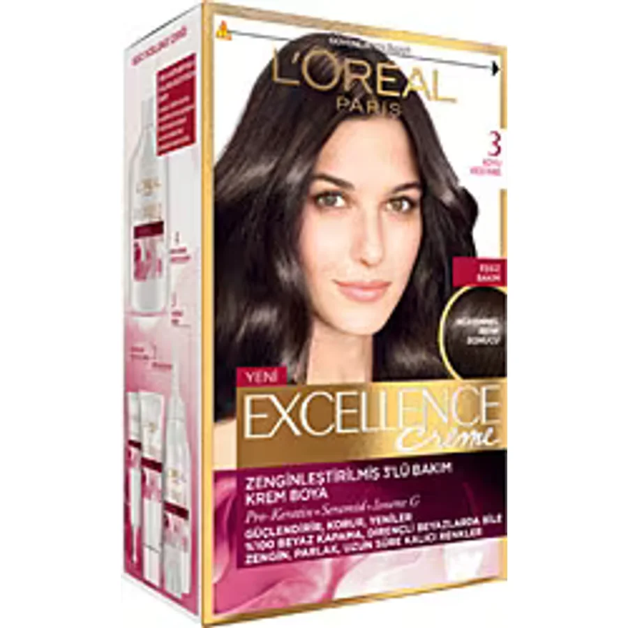 L'Oreal Paris Excellence Creme 3 Koyu Kestane Saç Boyası
