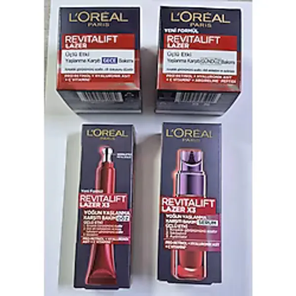 L'Oreal Paris L'Oreal Paris Revitalift Lazer Yoğun Yaşlanma Kırışıklık Karşıtı 4'Lü Cilt Bakım Seti