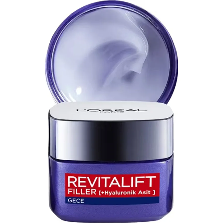 L'Oreal Paris Revitalift Filler Hyaluronik Asit Yoğun Dolgunlaştırıcı 50 ml Yaşlanma Karşıtı Gece Kremi