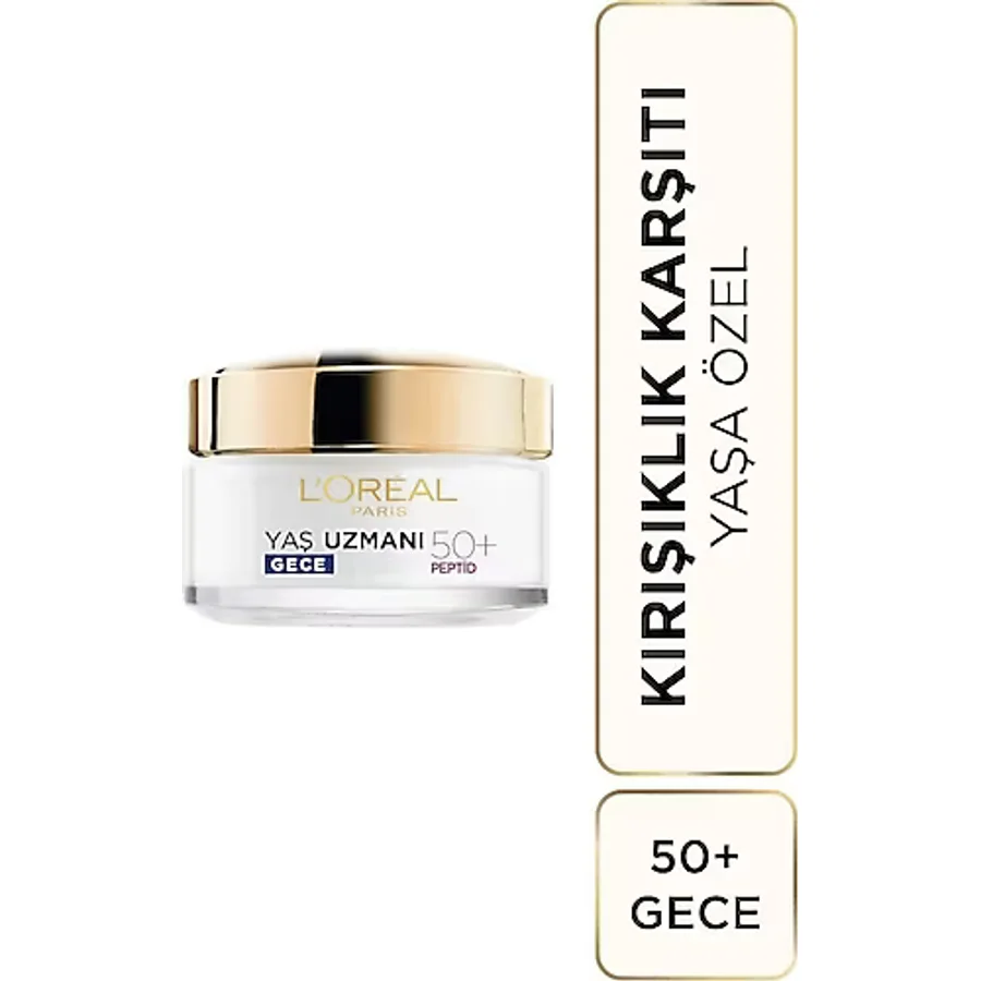 L'Oreal Paris Yaş Uzmanı 50+ Kırışıklık Karşıtı Yenileyici Gece Kremi 50 ml