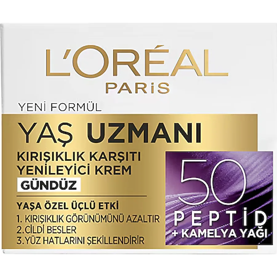 L'Oreal Paris Yaş Uzmanı 50+ Kırışıklık Karşıtı Yenileyici Krem 50 ml