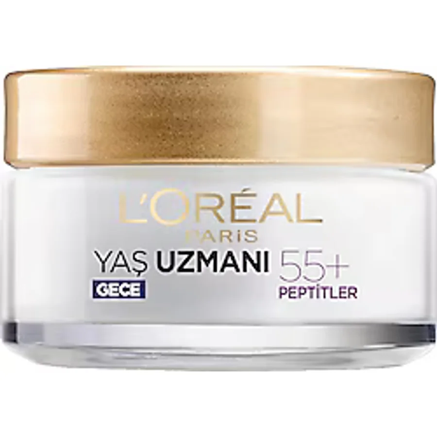 L'Oreal Paris Yaş Uzmanı 55+ Peptitler Kırışıklık Karşıtı 50 ml Gece Kremi
