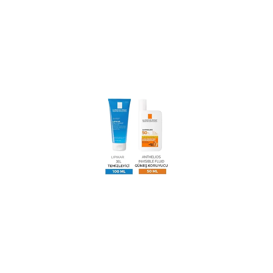 La Roche-Posay Anthelios Shaka Fluid Spf+50 50 ml + Lipikar Gel Lavant 100 ml Güneş Bakım Seti