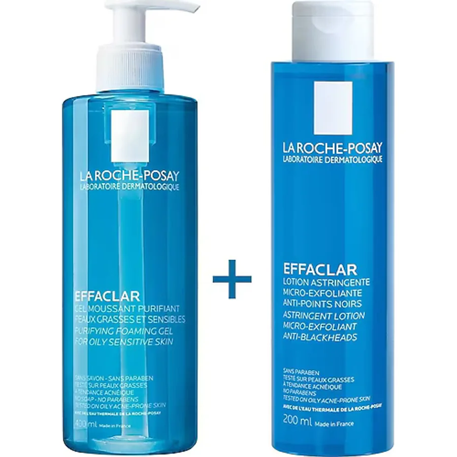 La Roche-Posay Effaclar Temizleme Jeli 400 ml + Mikro Soyucu Tonik 200 ml