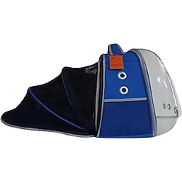 La Vista Büyük Astronot Pro Yırtılmaz Fileli Genişliyebilen Kedi, Küçük Köpek Sırt Taşıma Çantası Mavi 30-40-45Cm