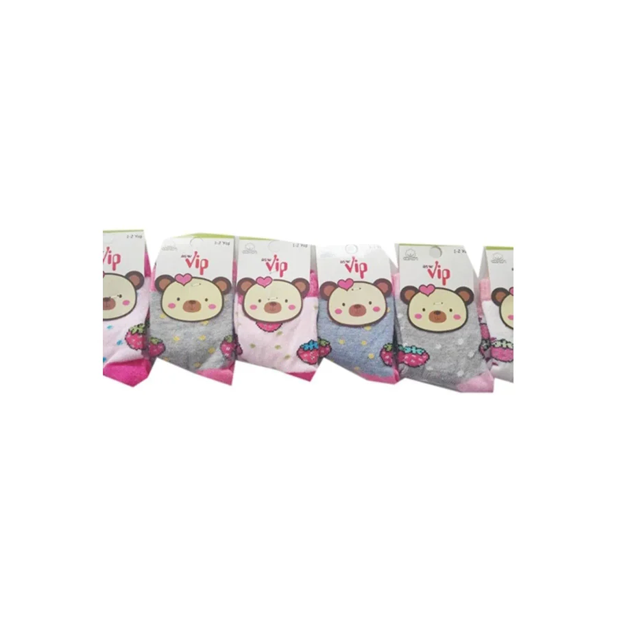 Lababy Renkli Desenli Kız Bebek Soket Çorap 6 lı Paket