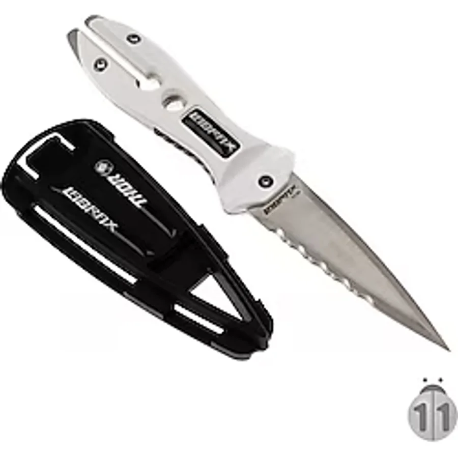 Labrax Thor Dalış Bıçağı 20 cm Uzunlukta Paslanmaz J2 420 Malzeme ile Yüksek Dayanıklılık - Beyaz