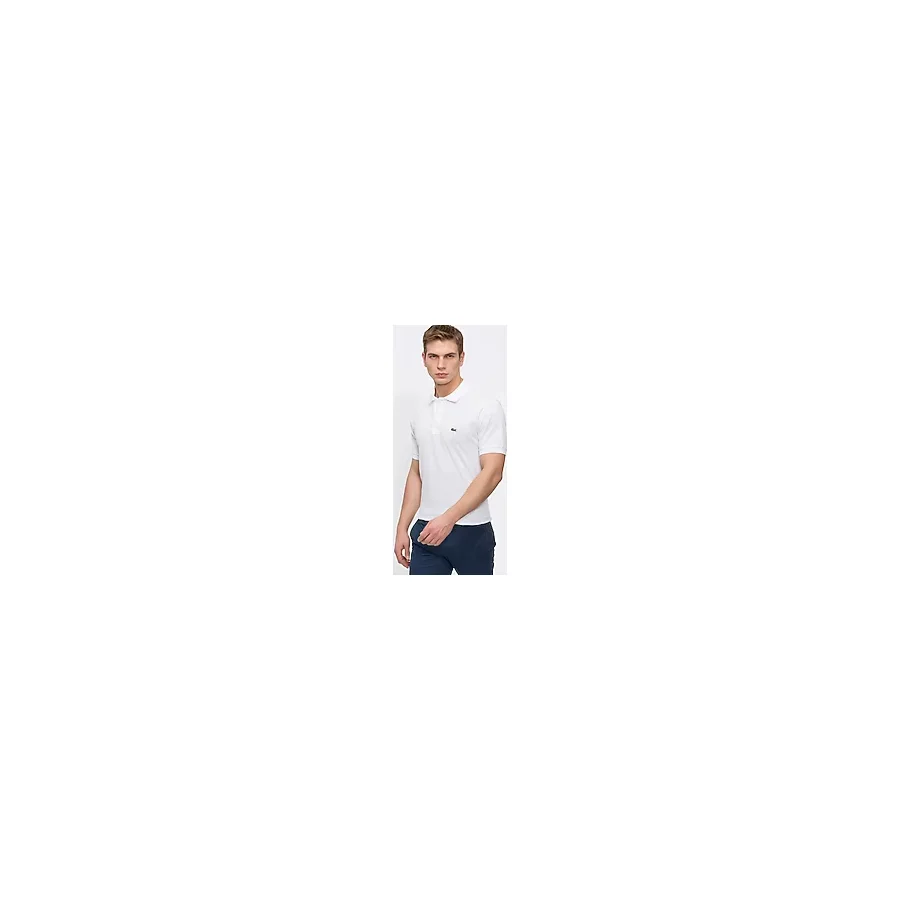 Lacoste Erkek Klasik Pike Kumaş Polo T-shirt Beyaz