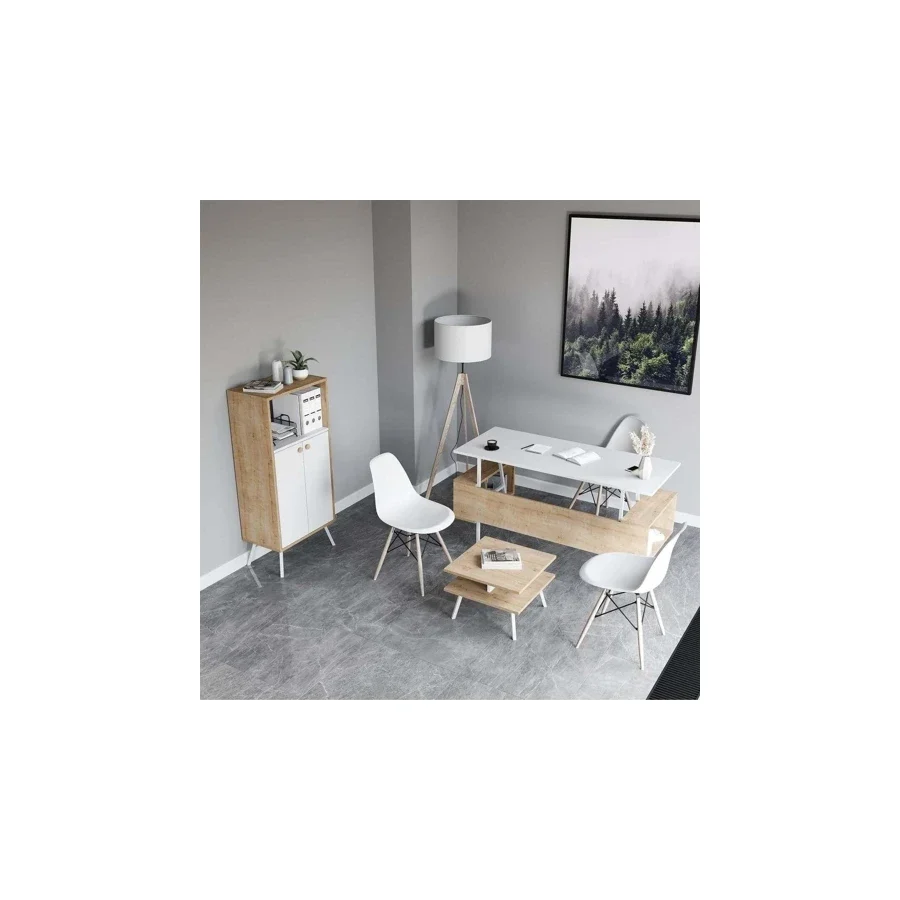 lagomood İrony Rasha Ofis Takımı Beyaz Meşe