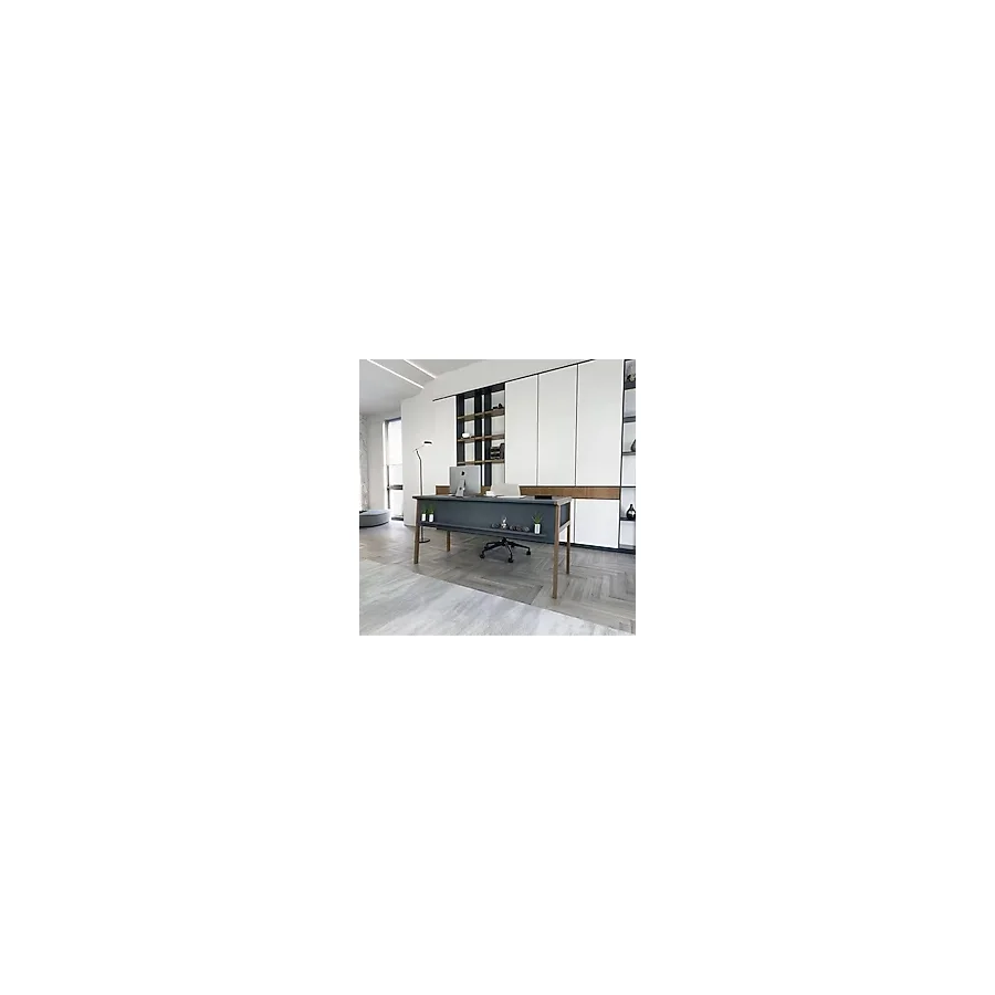 Lagomood Zenith Ofis Masası 150CM Antrasit Ceviz - Antrasit - Ceviz