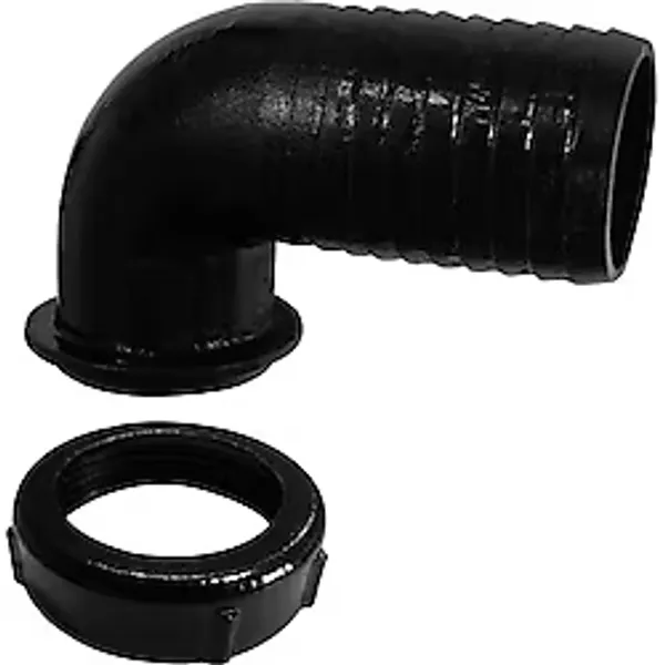 Lalizas Giriş Bağlantı Elemanı Ø12mm, 1 1/2" lik hortum, Siyah