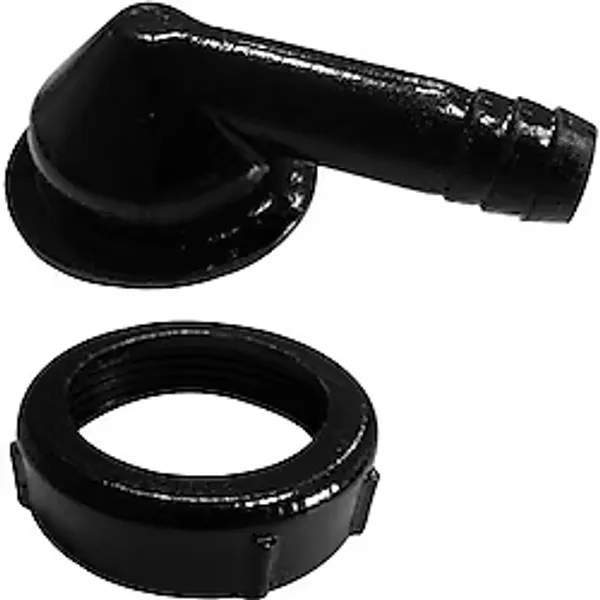 Lalizas Giriş Bağlantı Elemanı Ø38mm, 1 1/2" lik hortum, Siyah