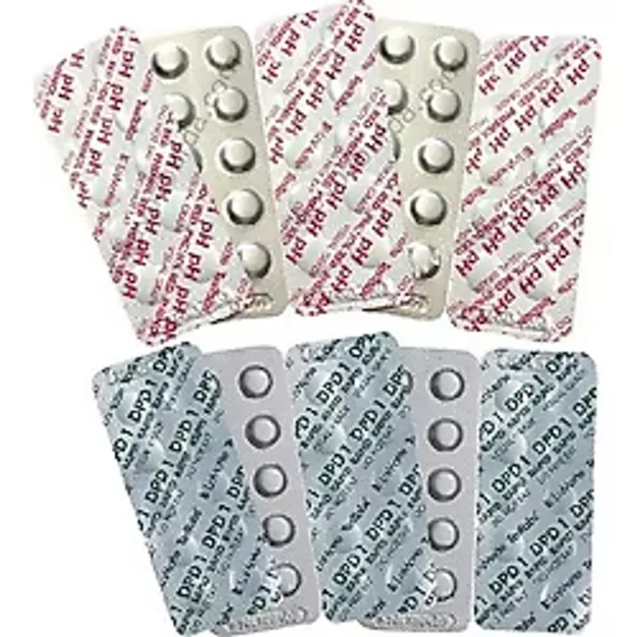 Lamotte Dpd1(serbest klor)+Phenol Red (Ph) Havuz Yedek Test Ölçüm Tableti 10 Lu Paket -100 Adet