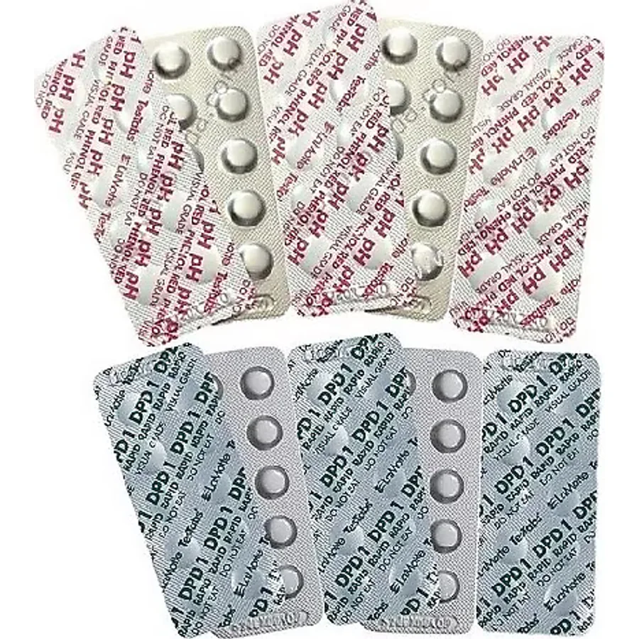 Lamotte Dpd1(serbest klor)+Phenol Red (Ph) Havuz Yedek Test Ölçüm Tableti 10 Lu Paket -100 Adet