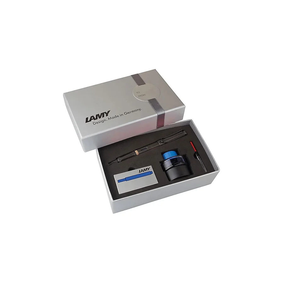 Lamy Safari 17DS-M Uç Siyah Dolma Kalem Seti