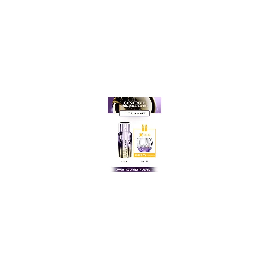 Lancome Renergie Triple Serum Retinol & Güneş Kremi Cilt Bakım Seti