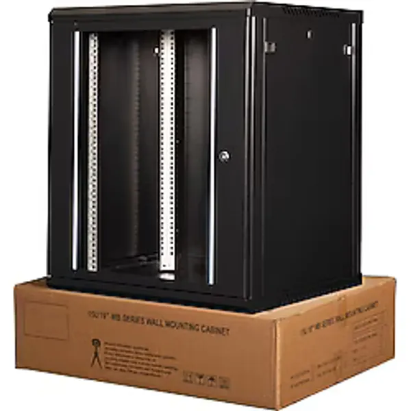 Lande - 15u 19" Duvar Tipi Rack Kabinet - Genişlik: 600 Mm Derinlik: 600 Mm - Siyah (DEMONTE)