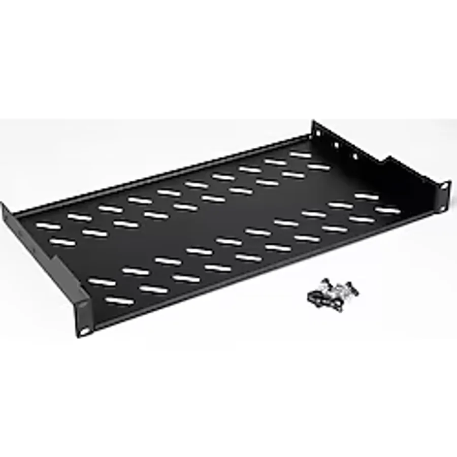 Lande 19" 1U Sürgülü Rack Raf - Siyah