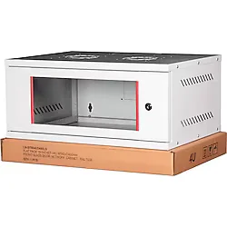 Lande - 4u 19" Cam Kapaklı Duvar Tipi Rack Kabinet Genişlik: 544 Mm Derinlik: 400 Mm Açık Gri Demonte
