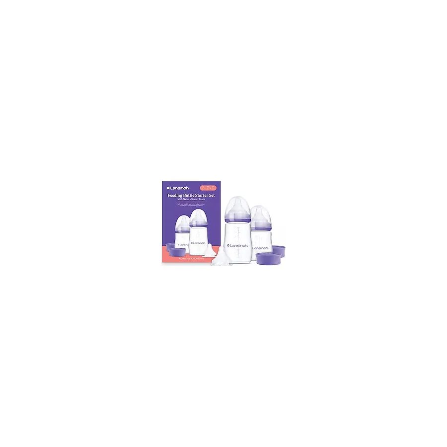 Lansinoh 160 ml, 240 ml Biberon ve NaturalWave Biberon Emziği Başlangıç Seti (1-6 Ay+)