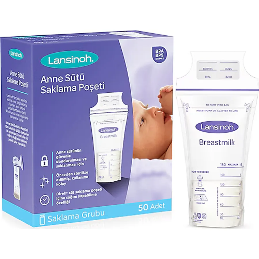 Lansinoh 50'li Süt Saklama Poşeti