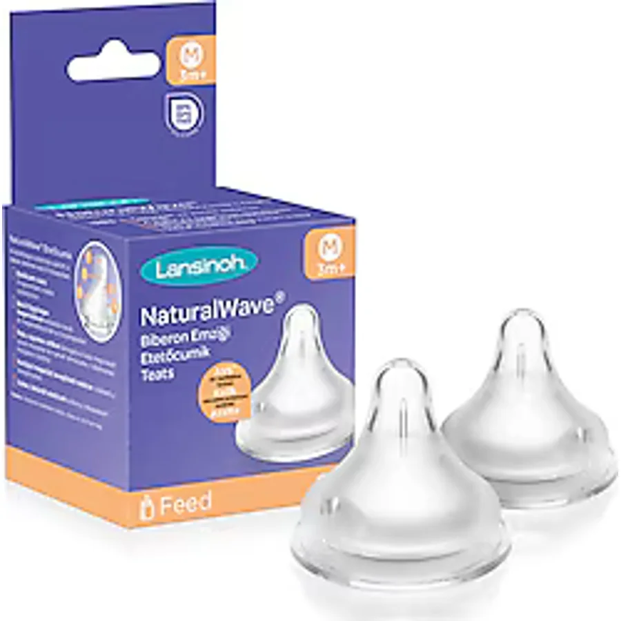 Lansinoh Natural Wave Orta Akış Biberon Emziği